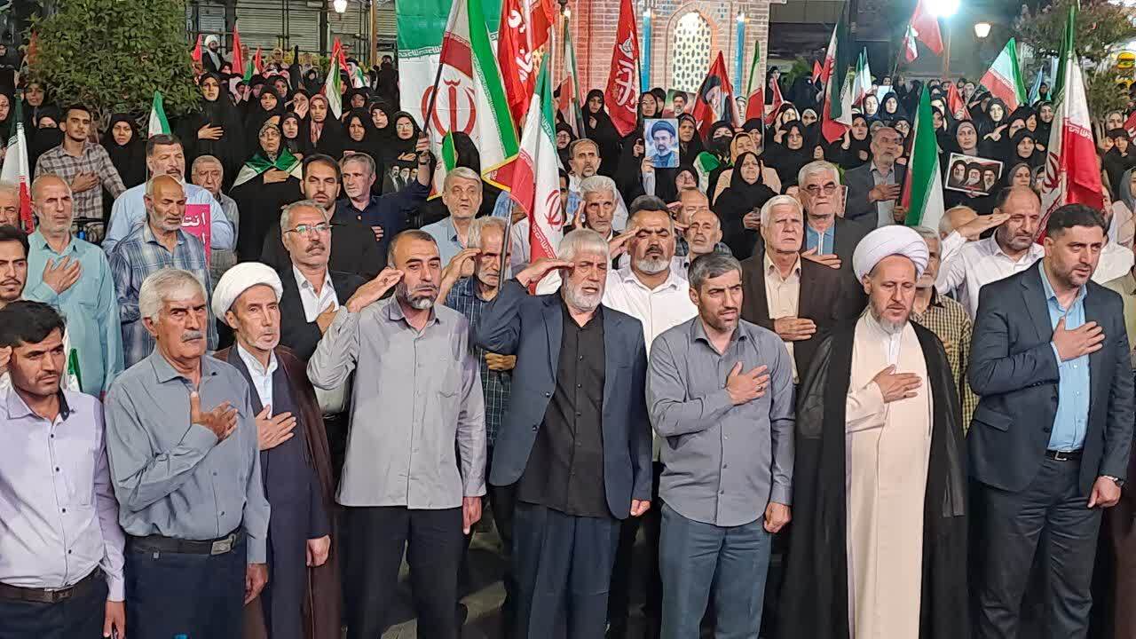 تجمع مردم انقلابی خوی در خیابانها
