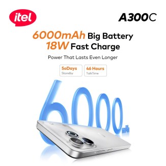 باتری 6000 میلیآمپری آیتل A300C با شارژ 18 واتی